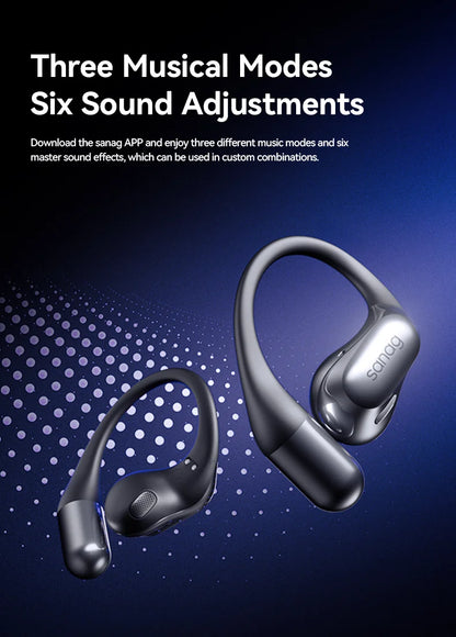 Sanag G9S Wireless Bluetooth Headphones Open-Ear Bluetooth 5.2 Wireless Earphones AI Translation Headphones IPX4 Sport Ear Hooks - Goldener Wahl 