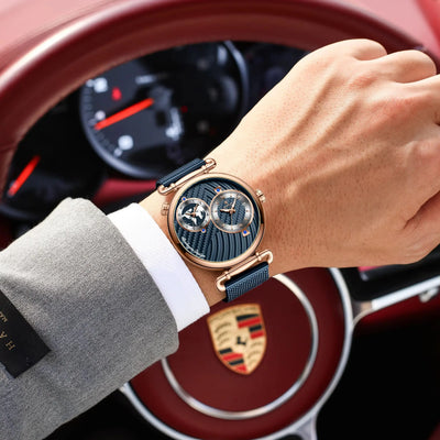 POEDAGAR 848 Men’s Dual Time Zone Quartz Watch