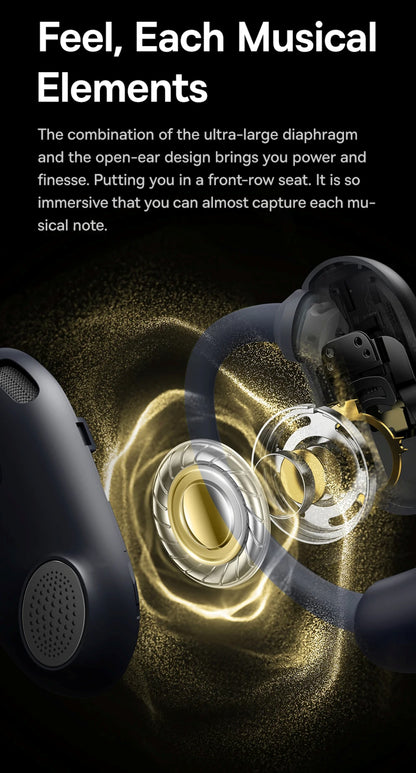 Close-up of a high-end earbud with detailed design elements on a dark background