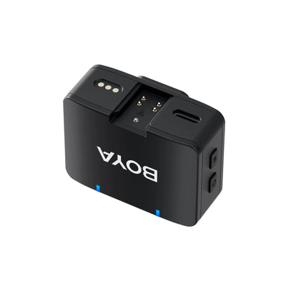 Black electronic device with 'BOYA' branding on a white background