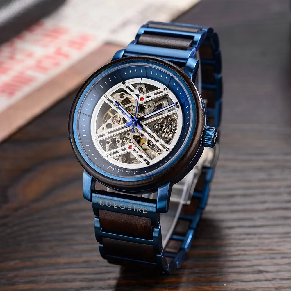 BOBO BIRD GT119 Men’s Wooden Mechanical Watch – Personalized