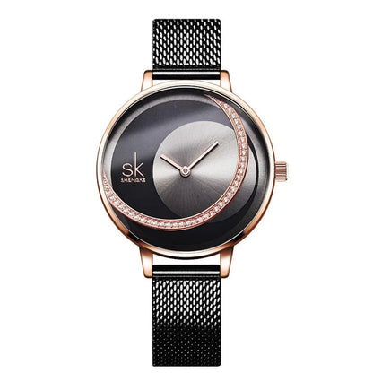 Shengke Crystal Women’s Watch - Luxury Brand Dress Watch