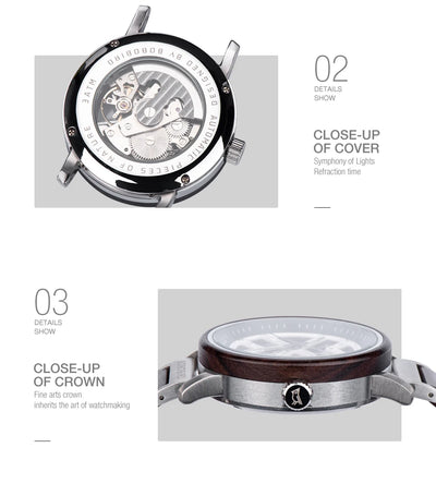 BOBO BIRD GT119 Men’s Wooden Mechanical Watch – Personalized