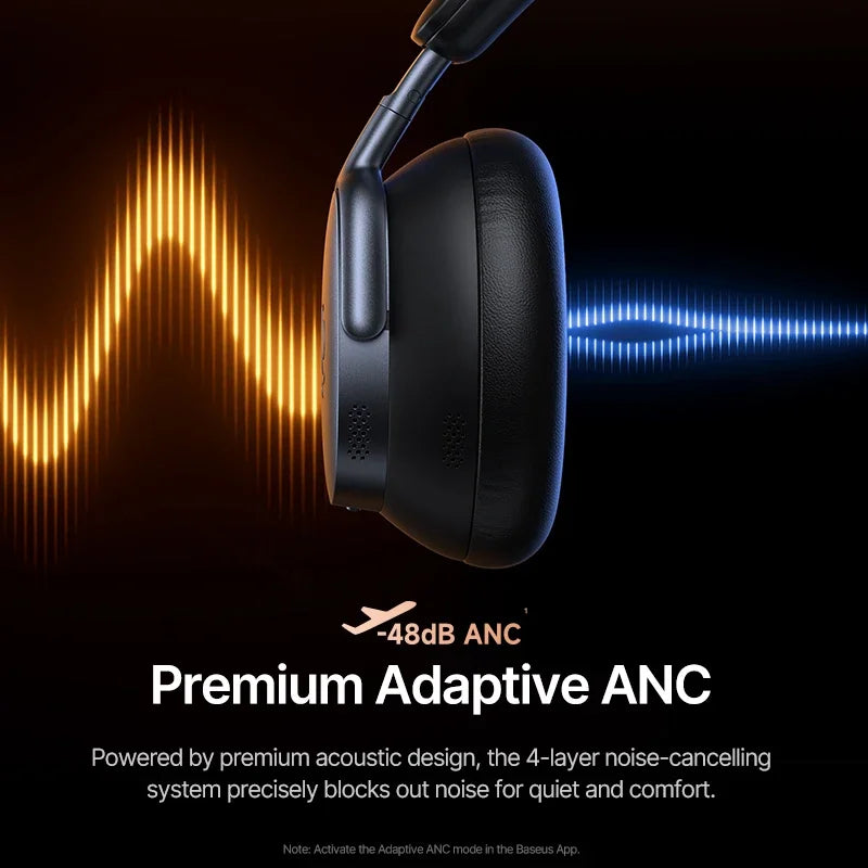 Baseus Inspire XH1 Premium Wireless Headphones - 48dB ANC & 100Hr Battery