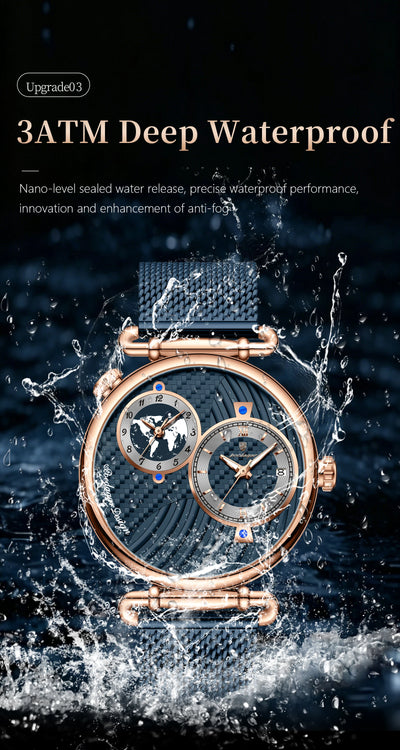 POEDAGAR 848 Men’s Dual Time Zone Quartz Watch