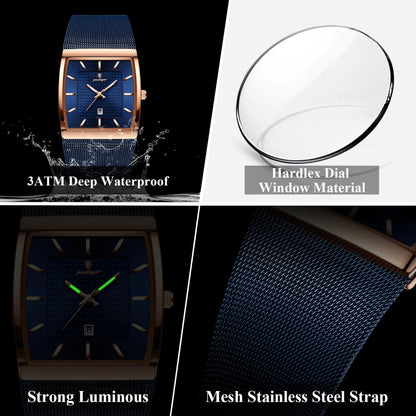 Collage of a watch with features highlighted on a black background