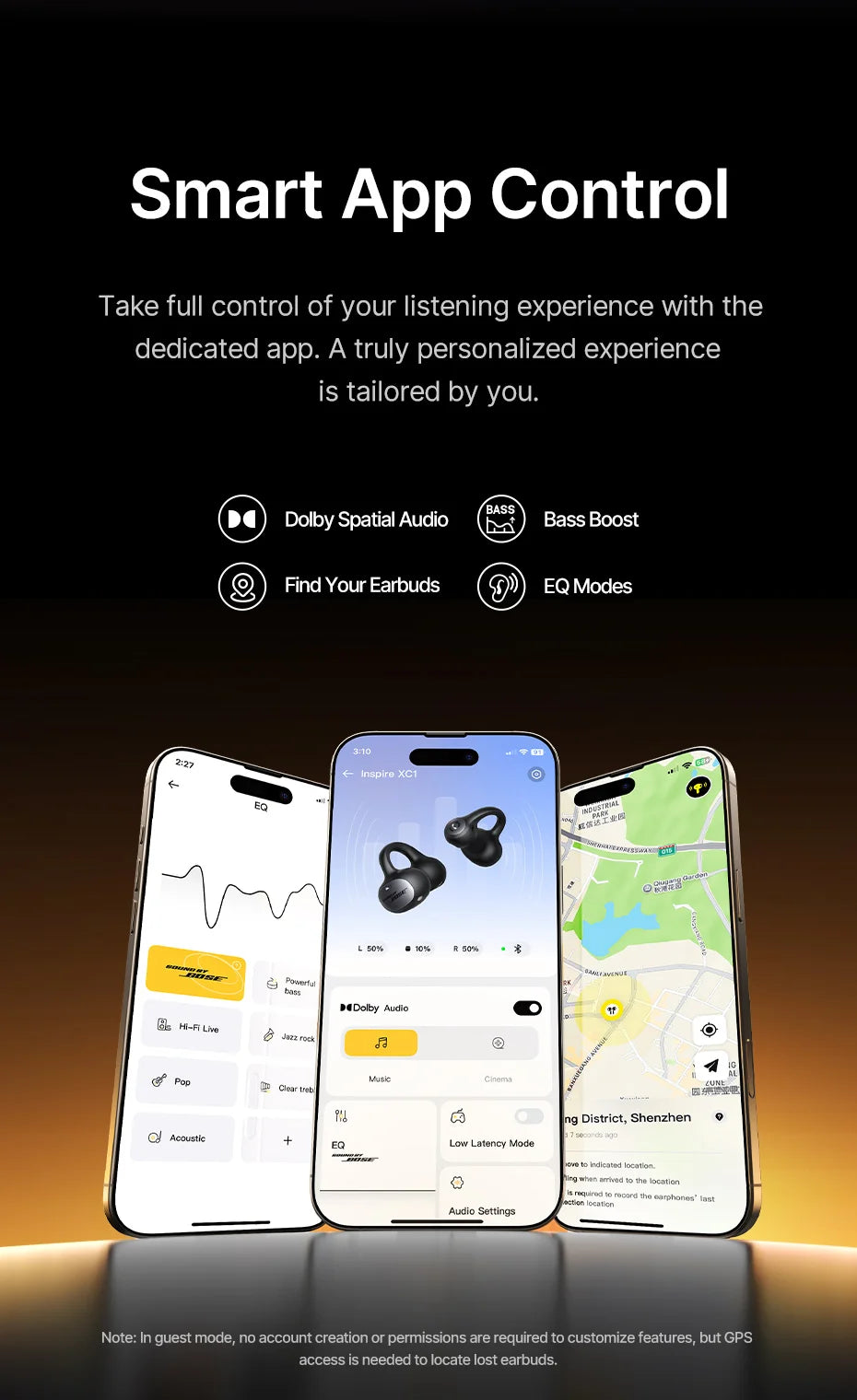Baseus Inspire XC1 - Ear Clip Wireless Earphones with Bluetooth 6.1