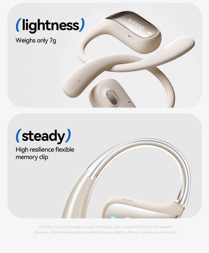 Sanag G3S Open-Ear Earphone Bluetooth Wireless Bluetooth 5.4 Headphones IPX5 Waterproof Air conduction Sports Ear Hooks - Goldener Wahl 