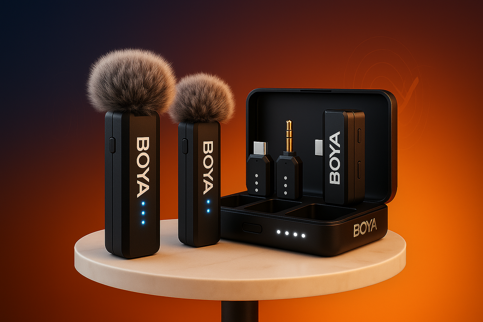 BOYA microphone system with brighter background