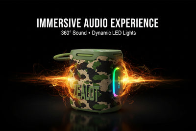 ZEALOT S122 Wireless Bluetooth Speaker - 25W Premium Portable Audio with LED Ring & 6000mAh Battery