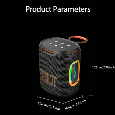 ZEALOT S122 Wireless Bluetooth Speaker - 25W Premium Portable Audio with LED Ring & 6000mAh Battery