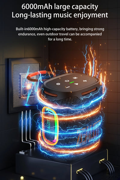 ZEALOT S122 Wireless Bluetooth Speaker - 25W Premium Portable Audio with LED Ring & 6000mAh Battery