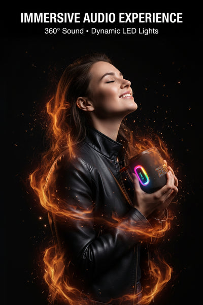 ZEALOT S122 Wireless Bluetooth Speaker - 25W Premium Portable Audio with LED Ring & 6000mAh Battery