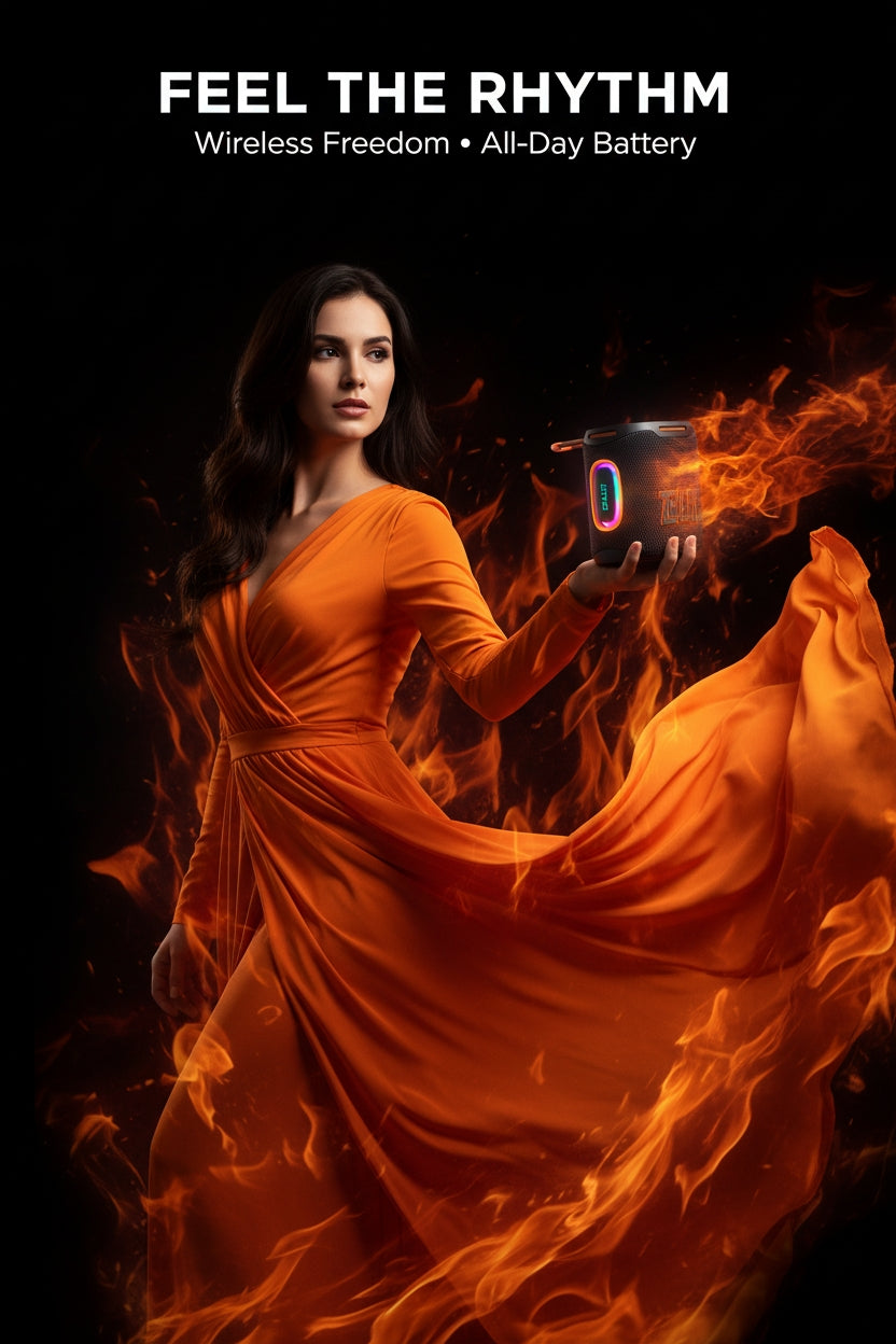 ZEALOT S122 Wireless Bluetooth Speaker - 25W Premium Portable Audio with LED Ring & 6000mAh Battery