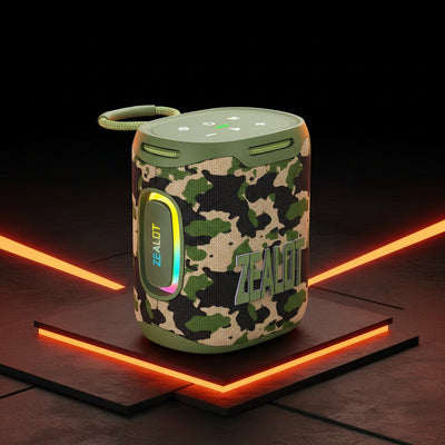 ZEALOT S122 Wireless Bluetooth Speaker - 25W Premium Portable Audio with LED Ring & 6000mAh Battery