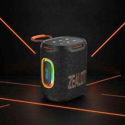 ZEALOT S122 Wireless Bluetooth Speaker - 25W Premium Portable Audio with LED Ring & 6000mAh Battery